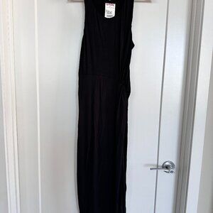 Catherine Malandrino Maxi Front Twist Black Dress Size L